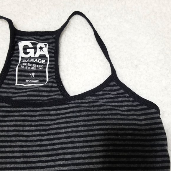 Y2K Garage Stripe Sphaghetti Strap Tank Top - Picture 4 of 5